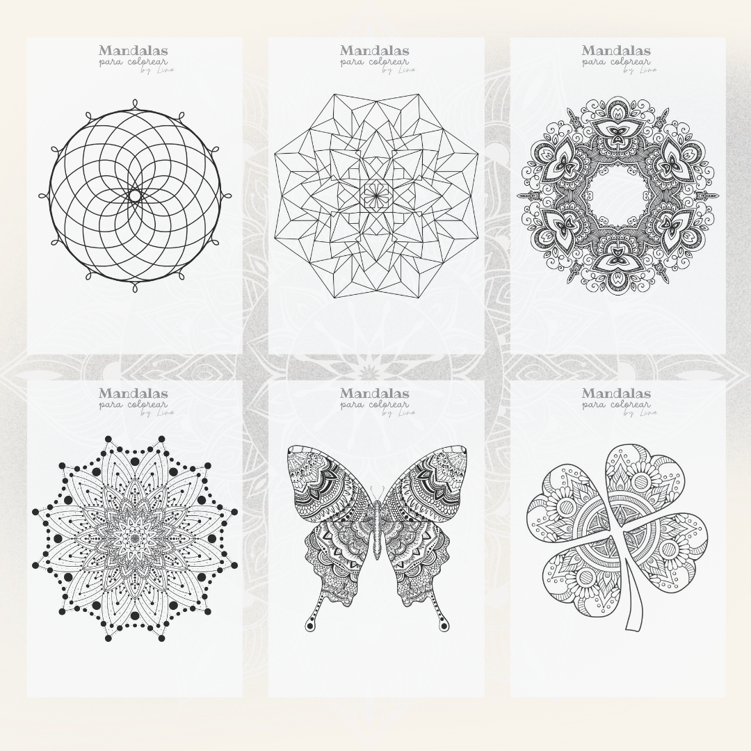 ✨ Pack de 50 Mandalas Imprimibles (PDF) ✨