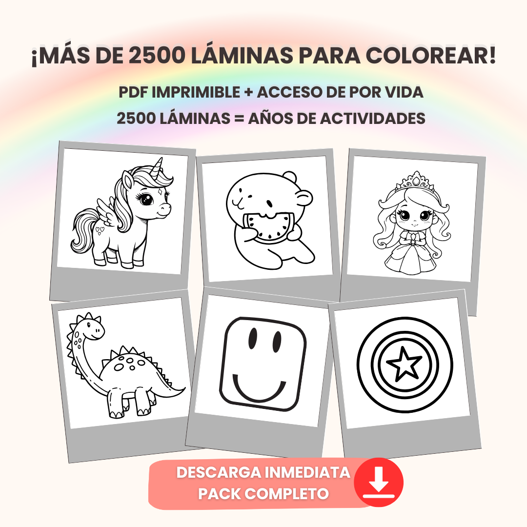 Más de 2500 Láminas para Colorear (PDF Imprimible)